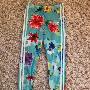 Floral adidas leggings